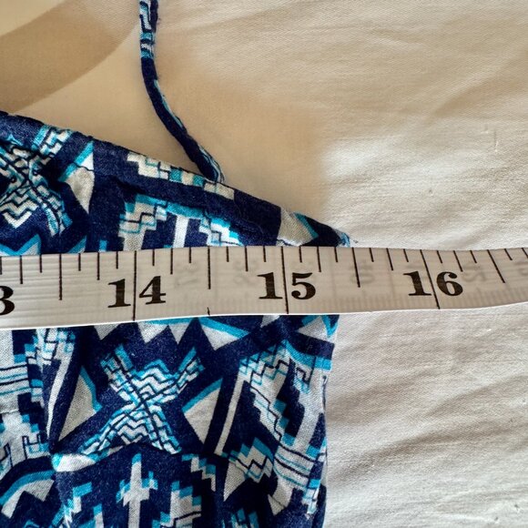 Blue Geometric Print Jumpsuit - Picture 11 of 13